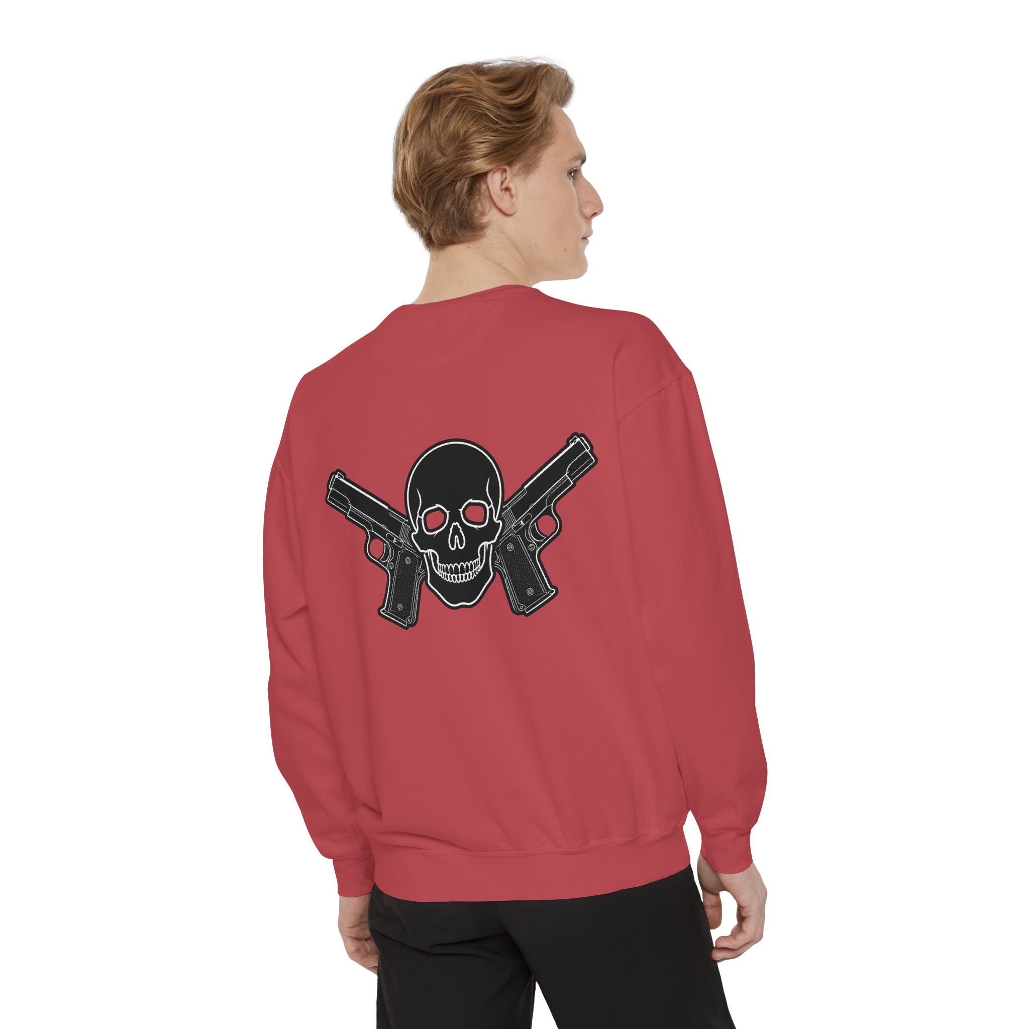 Alwayz Packin Front/ Skull and Guns Back Sweatshirt