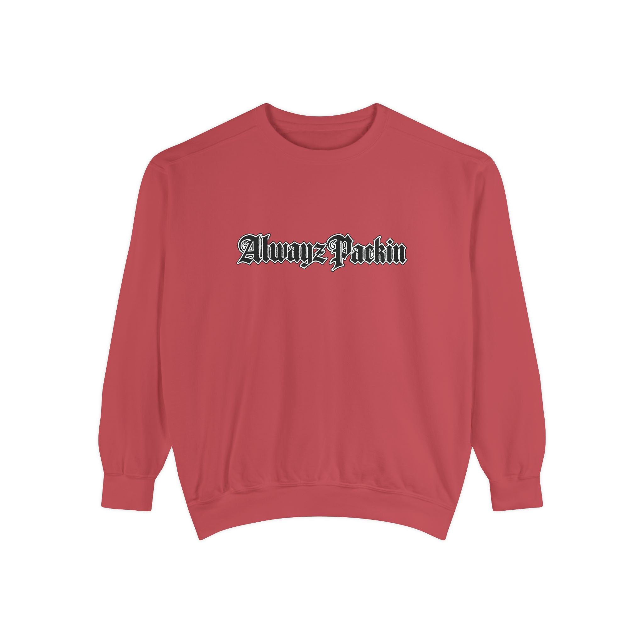 Alwayz Packin Front/ Skull and Guns with Rocker Back Sweatshirt