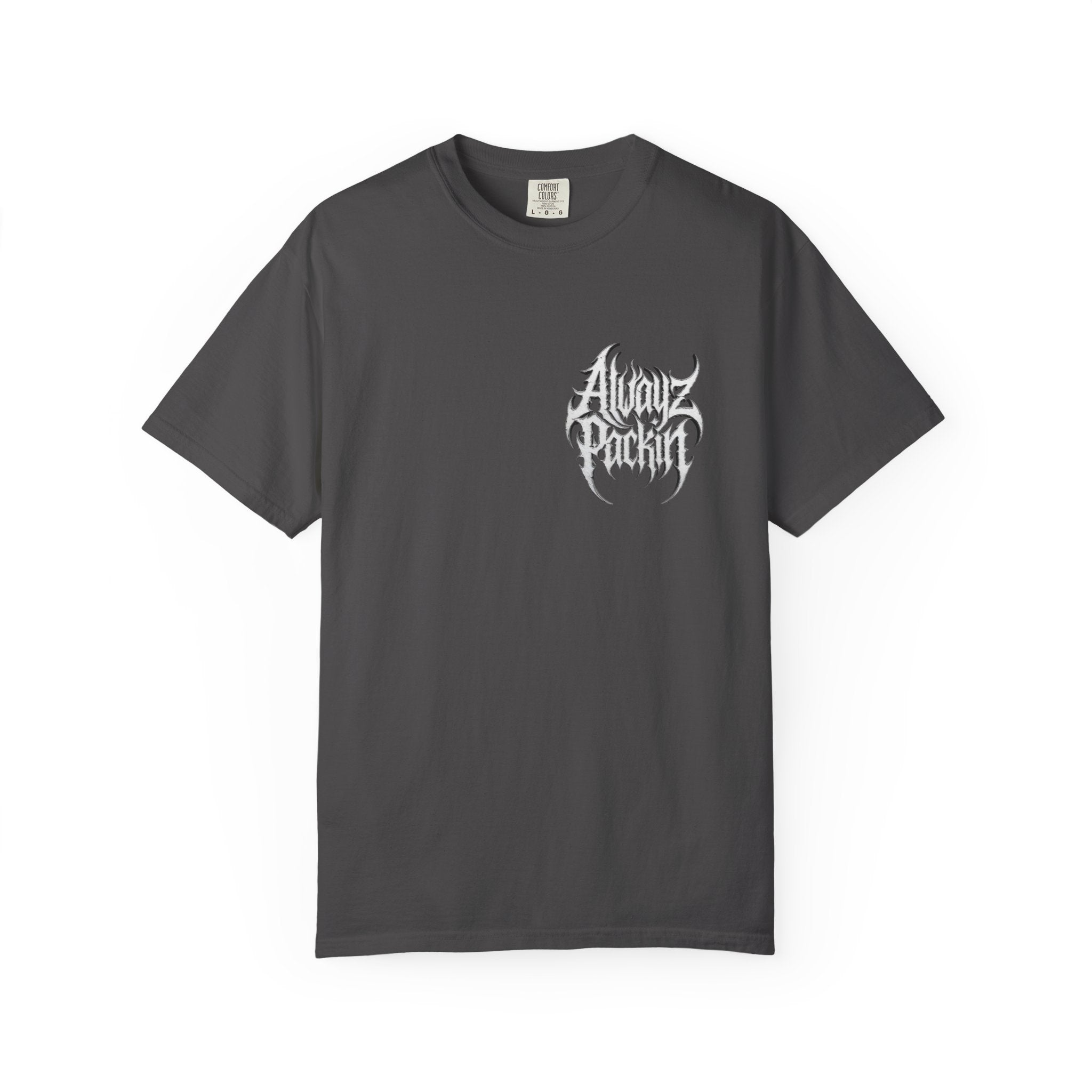 Alwayz Packin Heavy Metal Print T-Shirt