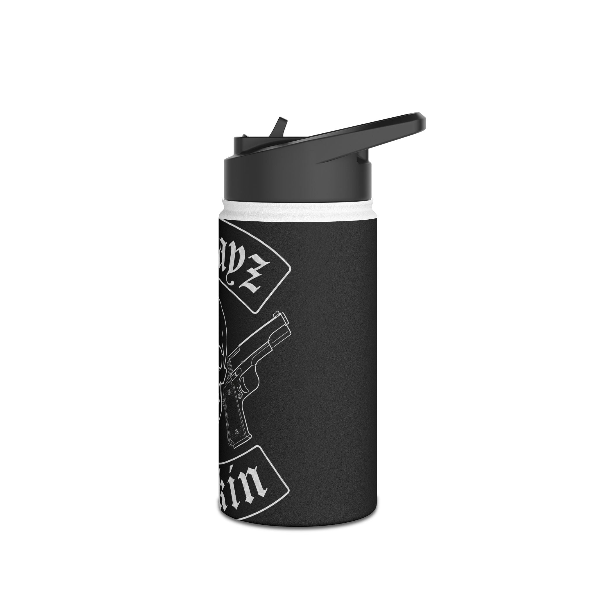 Alwayz Packin Rocker Stainless Steel Water Bottle, Standard Lid