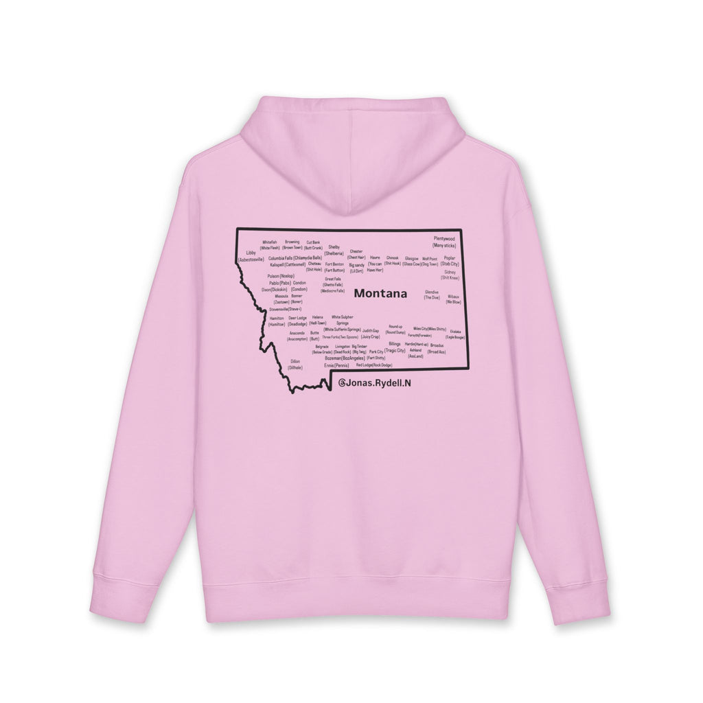 Montana (Not a Touron) Front/ Map with Towns and Nicknames back