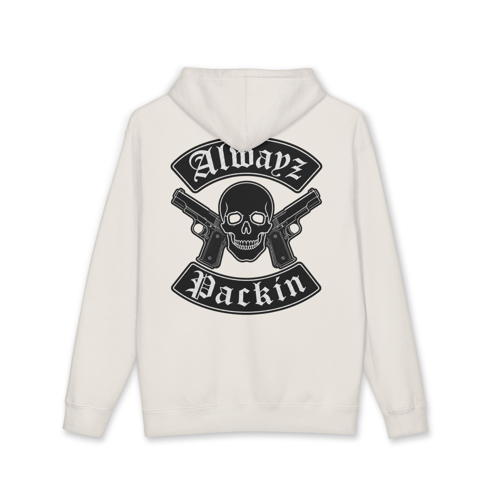 Alwayz Packin Front/ Skull and Guns Back with Rocker