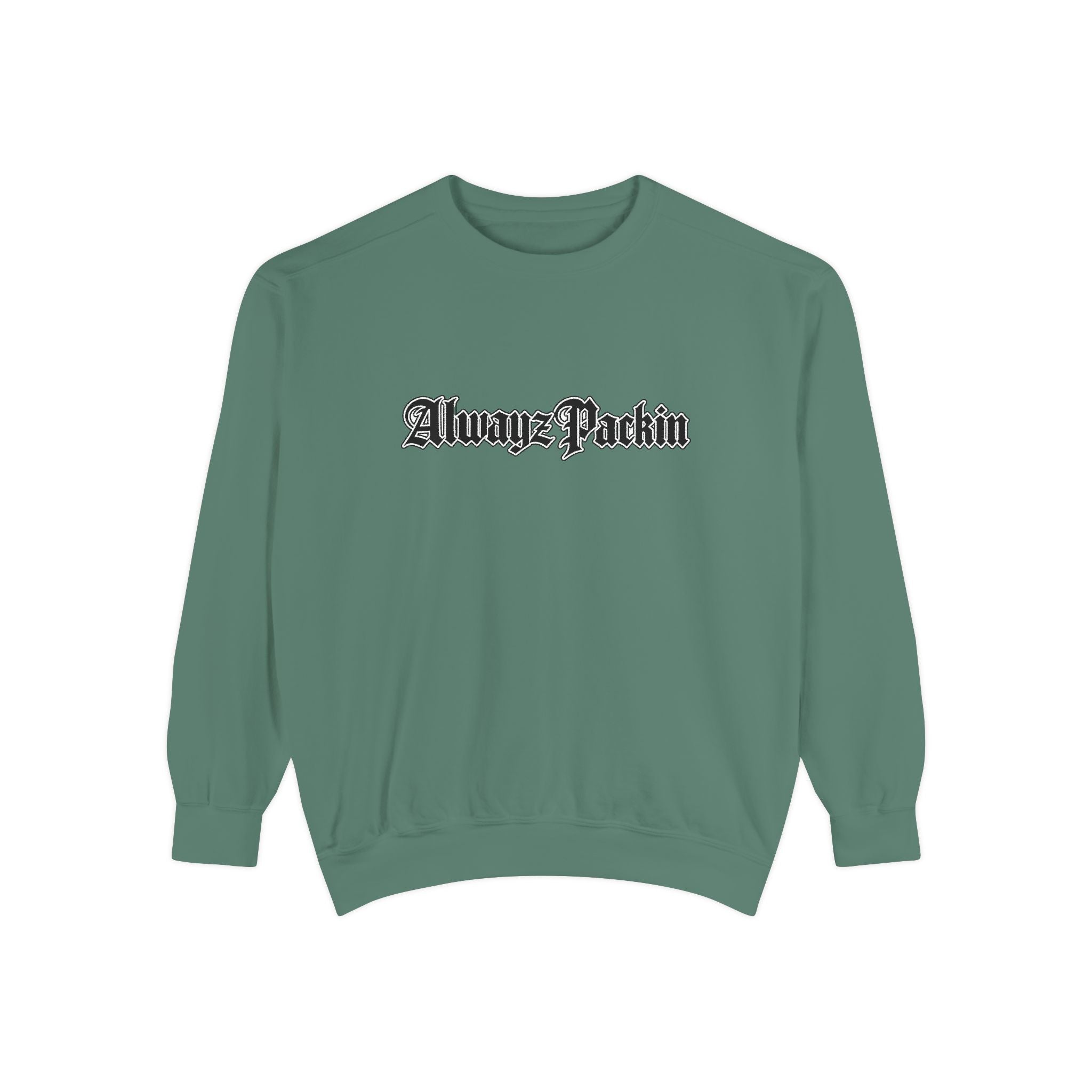 Alwayz Packin Front/ Skull and Guns with Rocker Back Sweatshirt
