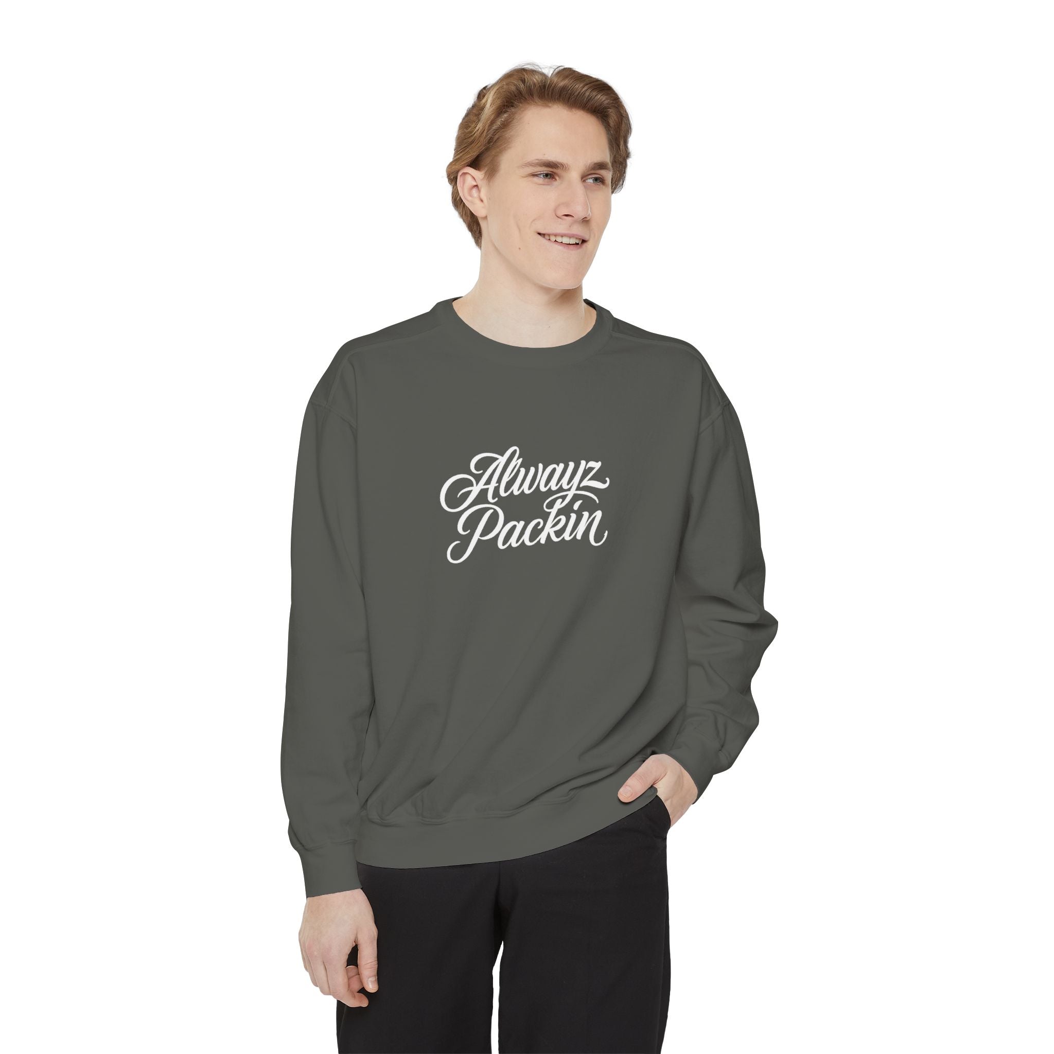 Alwayz Packin Front/ Skull and Guns Back Sweatshirt