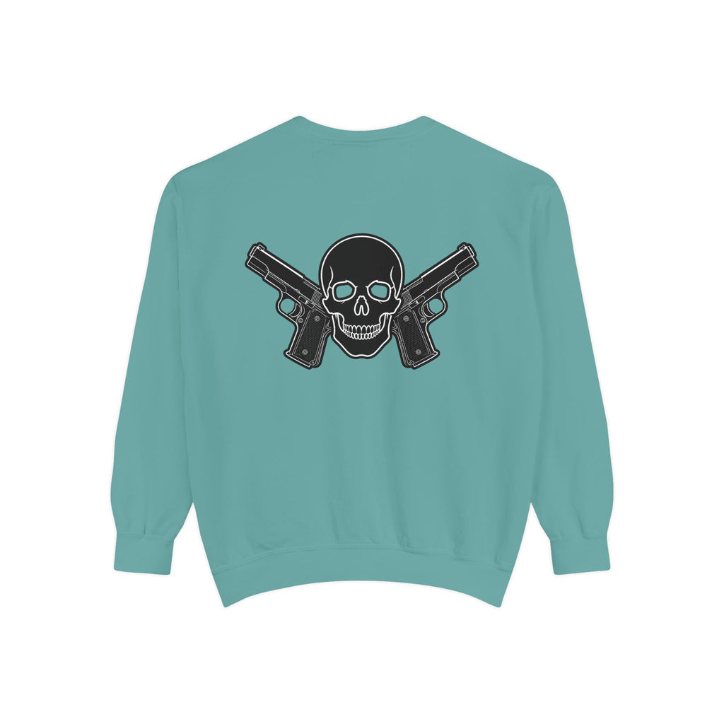 Alwayz Packin Front/ Skull and Guns Back Sweatshirt
