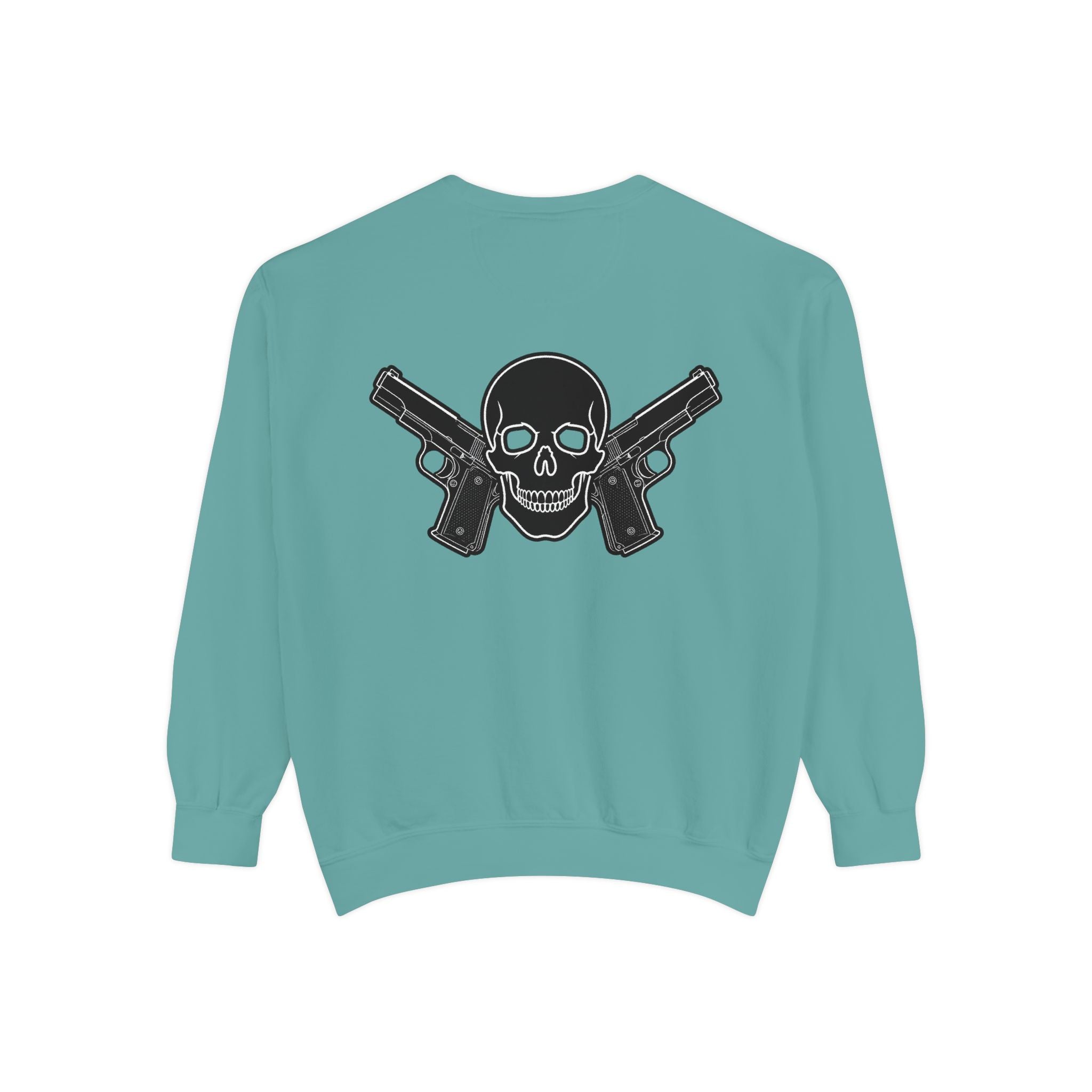 Alwayz Packin Front/ Skull and Guns Back Sweatshirt