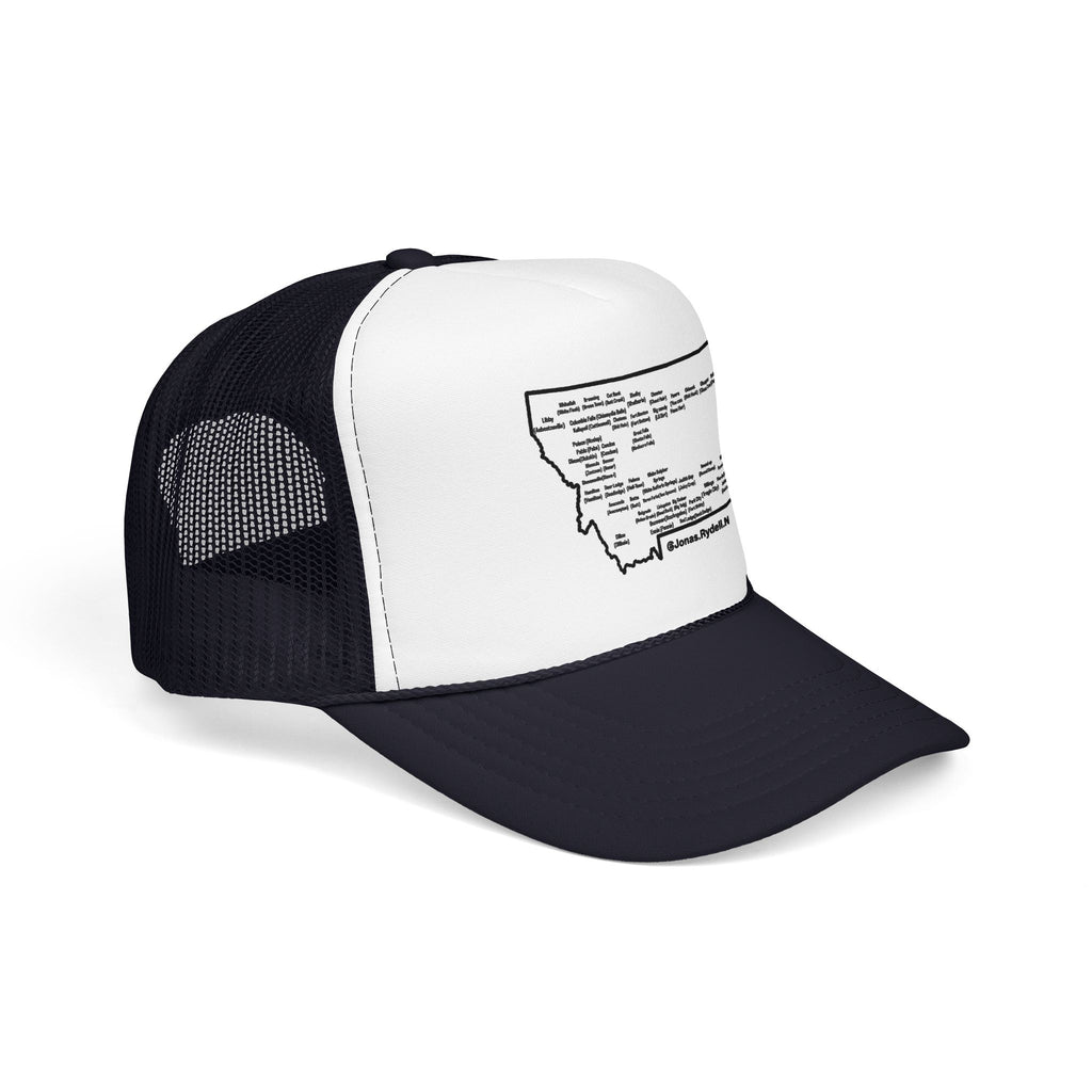Montana Map Trucker Hat — Vintage Road Map Design