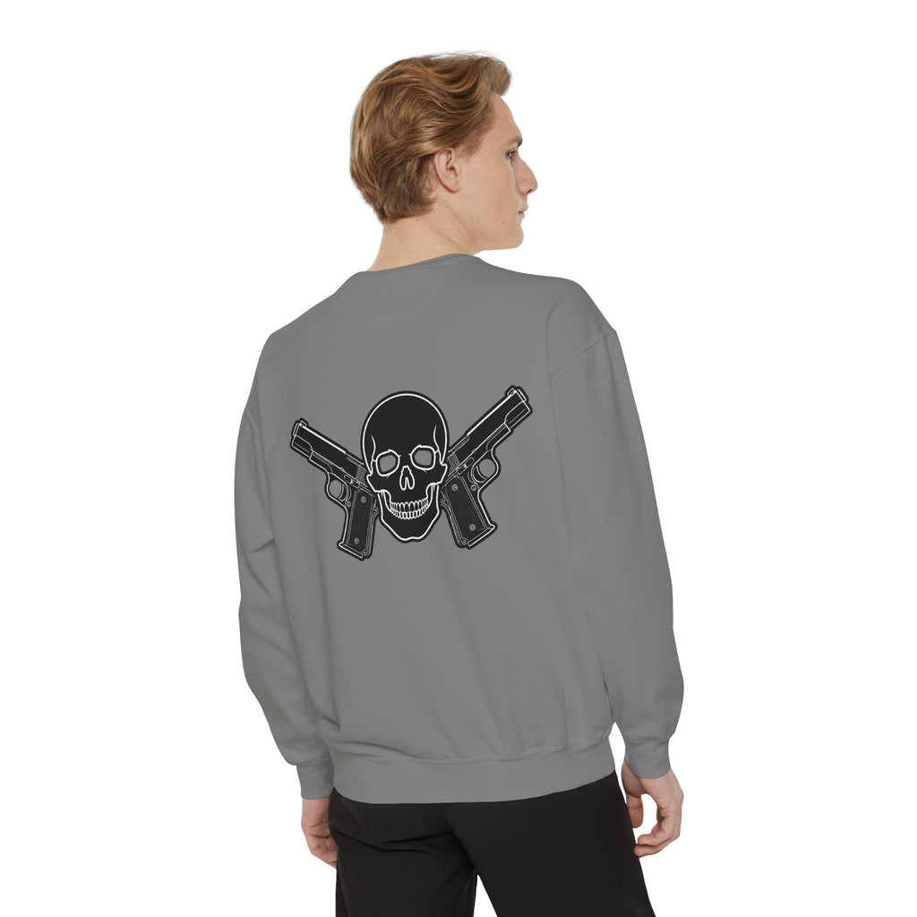Alwayz Packin Front/ Skull and Guns Back Sweatshirt