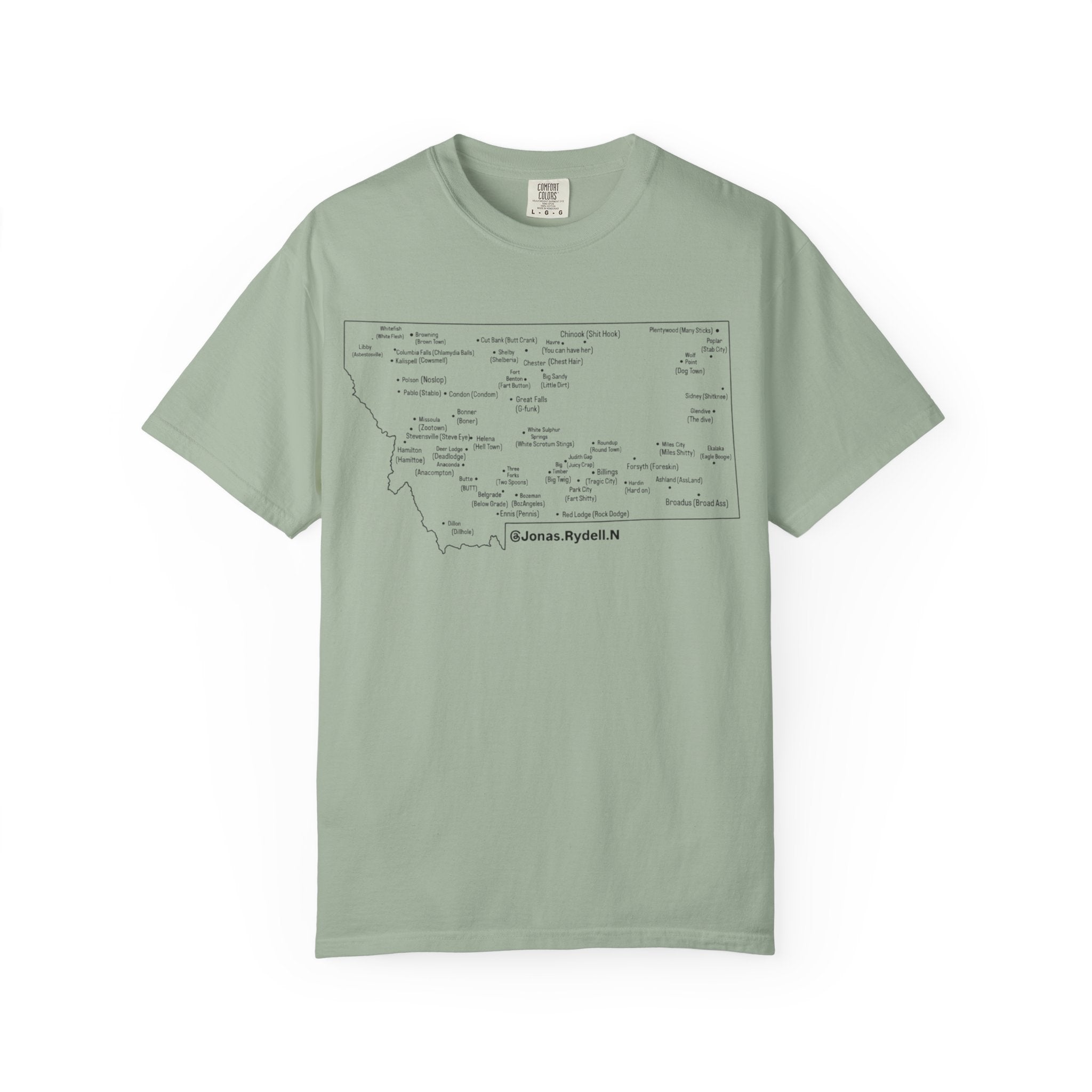 Montana Towns and Nicknames T-Shirt
