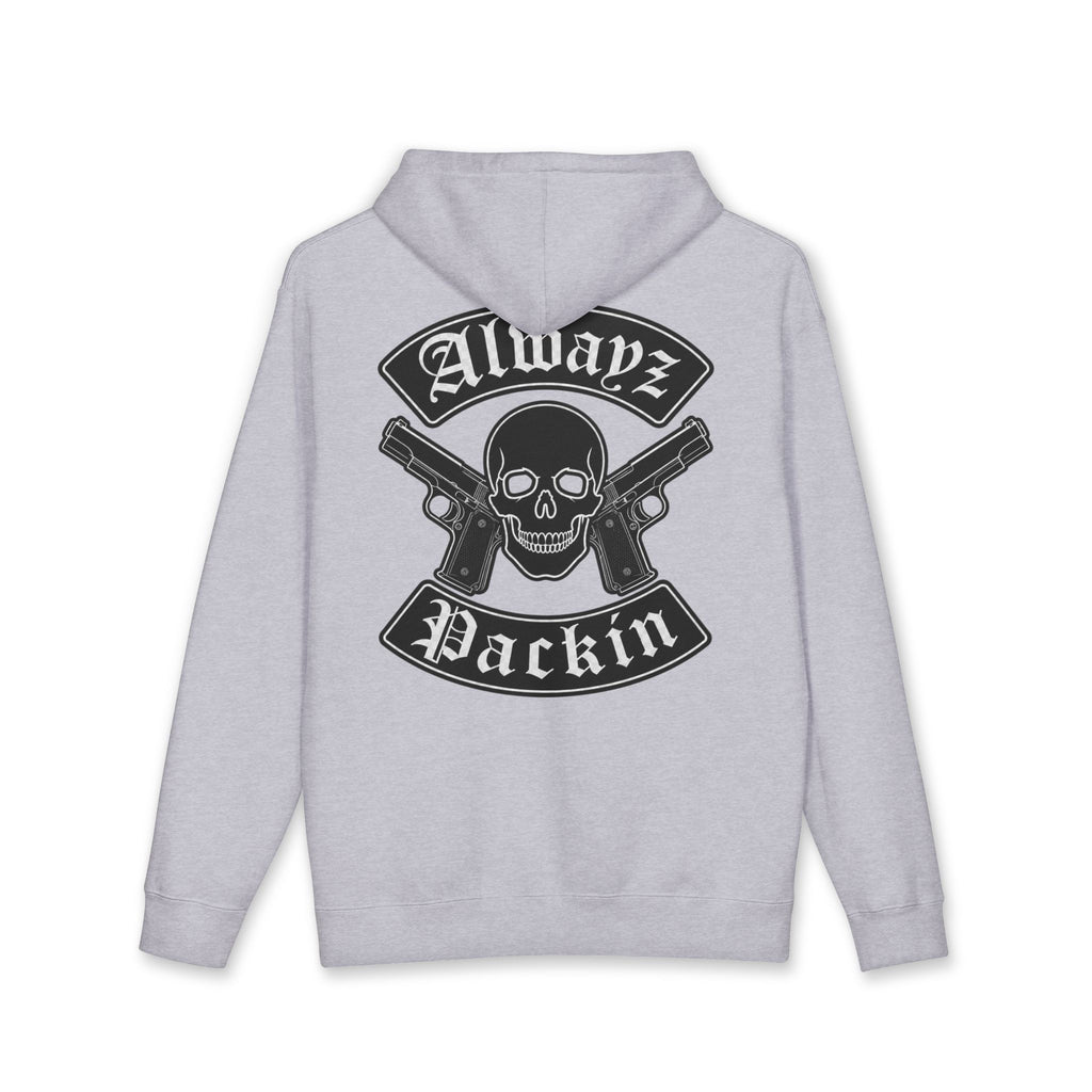 Alwayz Packin Front/ Skull and Guns Back with Rocker