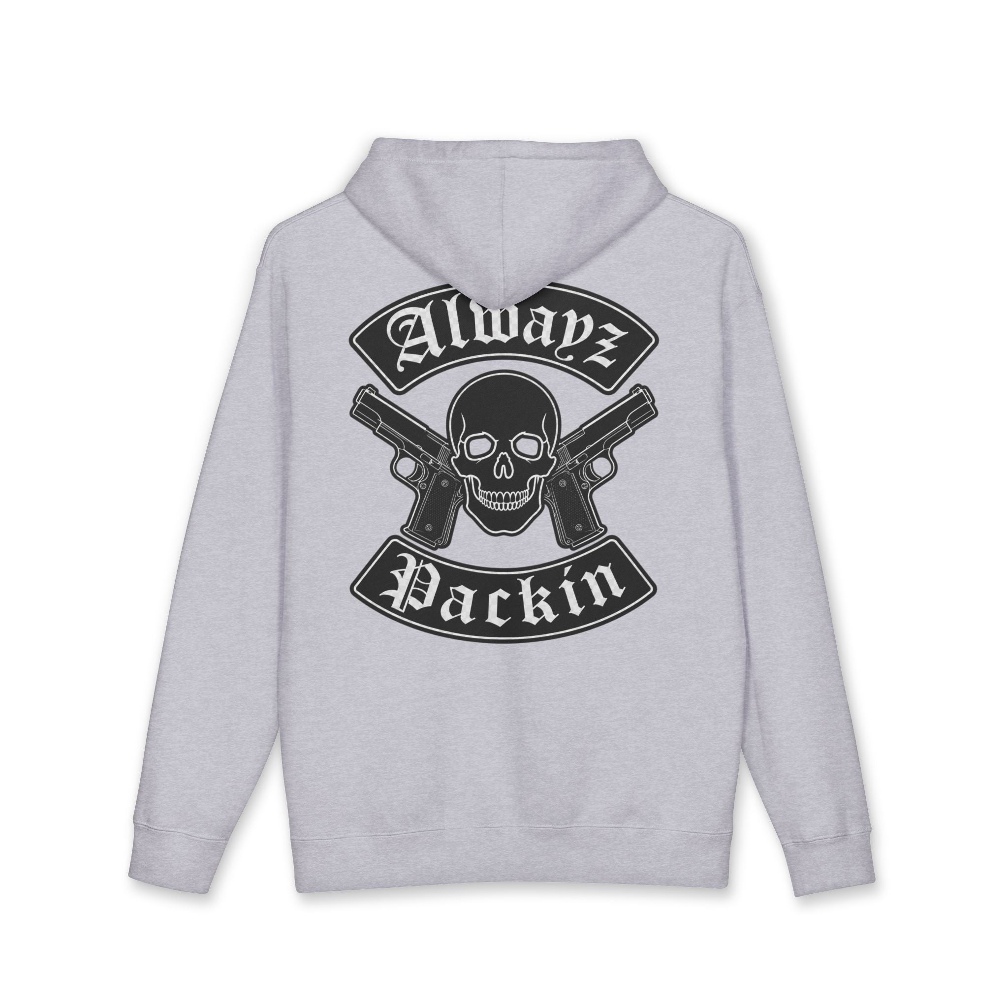Alwayz Packin Front/ Skull and Guns Back with Rocker