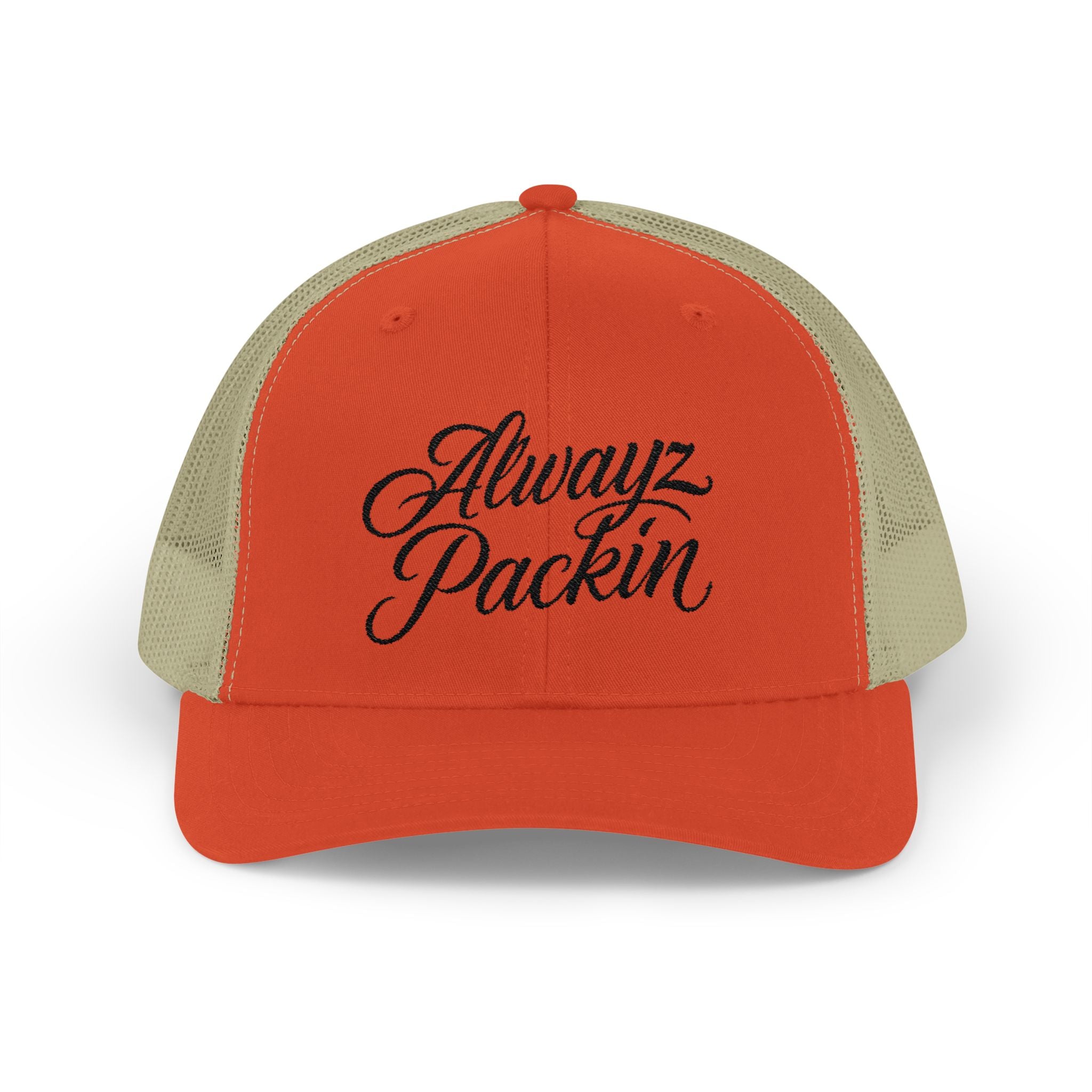 Alwayz Packin Trucker Cap — Embroidered Snapback Hat