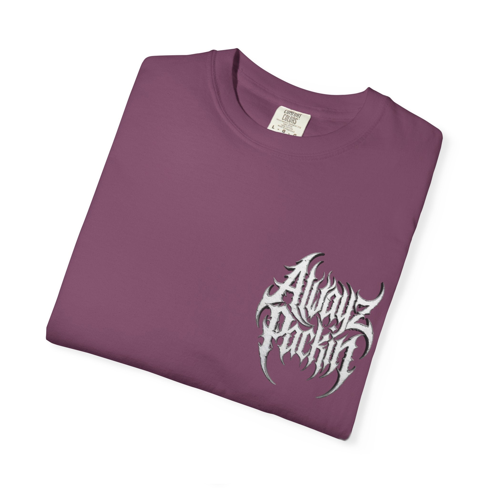 Alwayz Packin Metal Print Front/ Skull and Bones in back