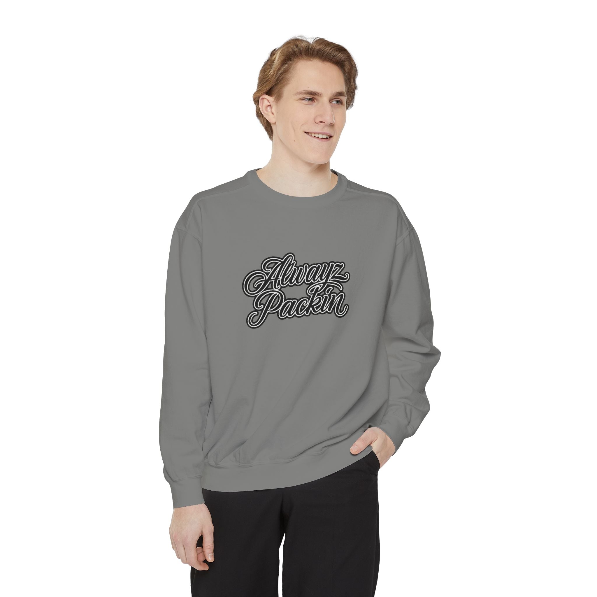 Alwayz Packin Front/ Skull and Guns Back Sweatshirt