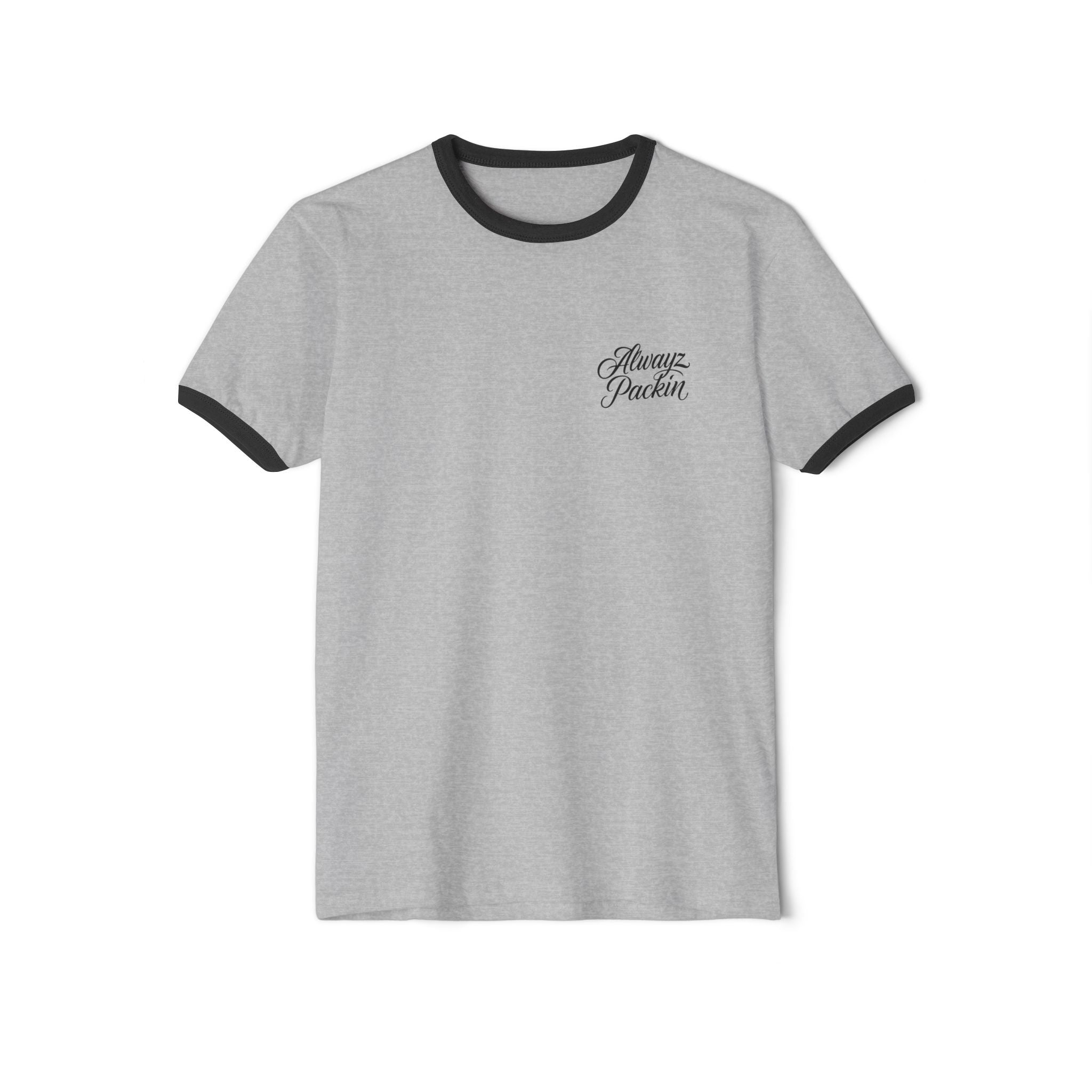 Alwayz Packin on Front Skull and Cross Bones on Back Retro Casual Tee