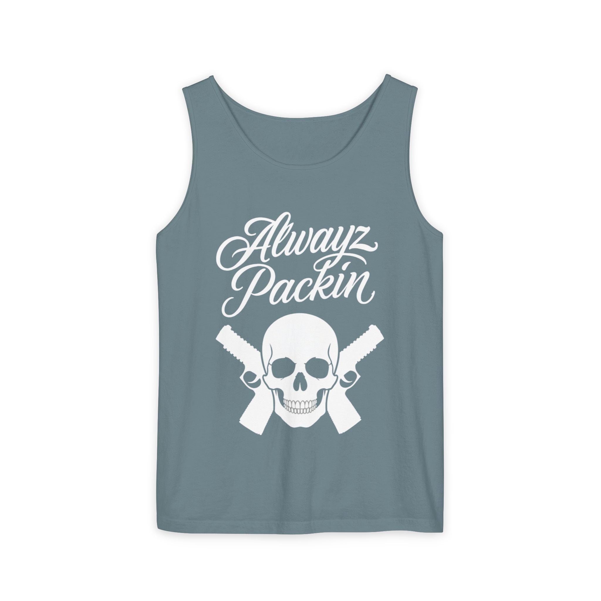 Alwayz Packin White Print Tank
