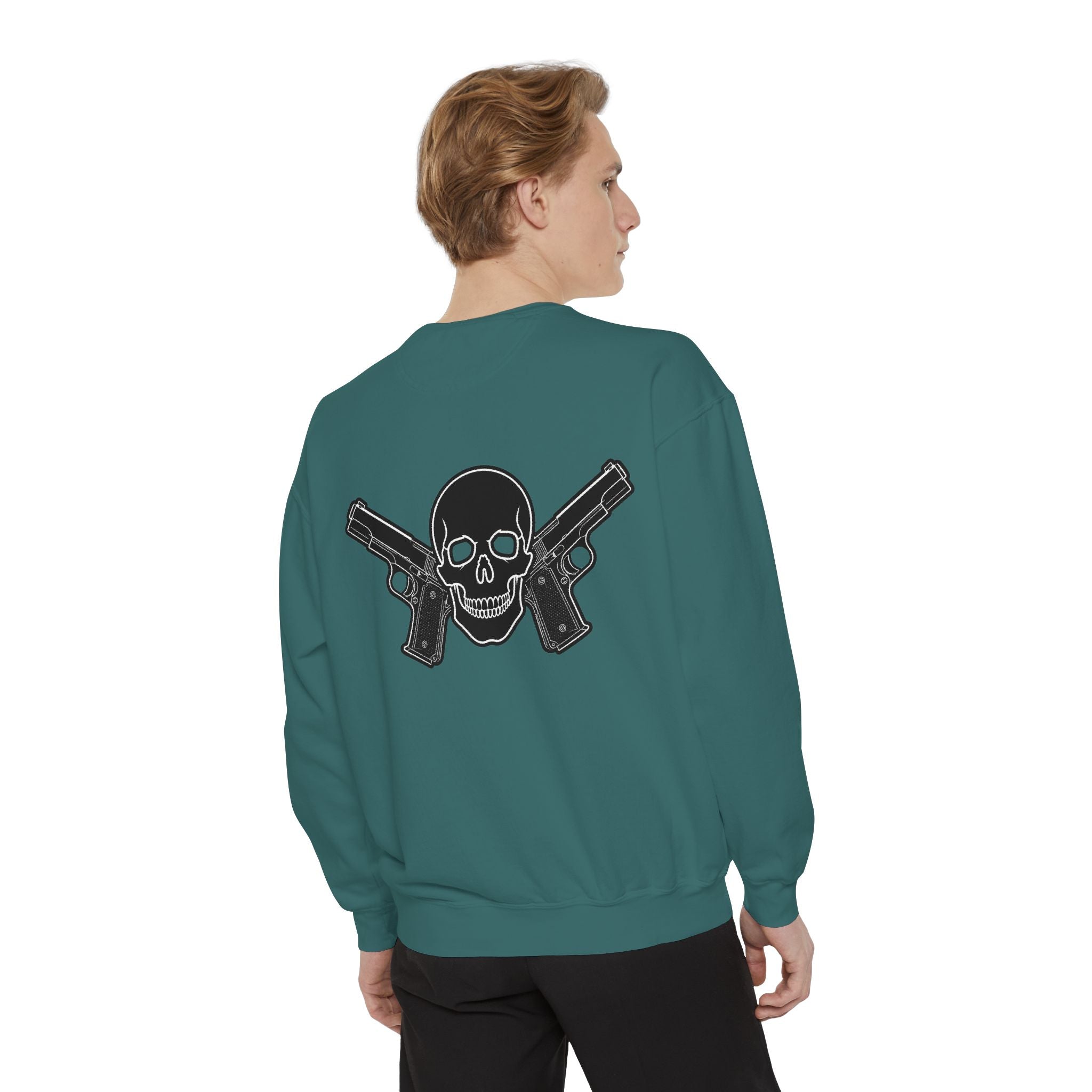 Alwayz Packin Front/ Skull and Guns Back Sweatshirt