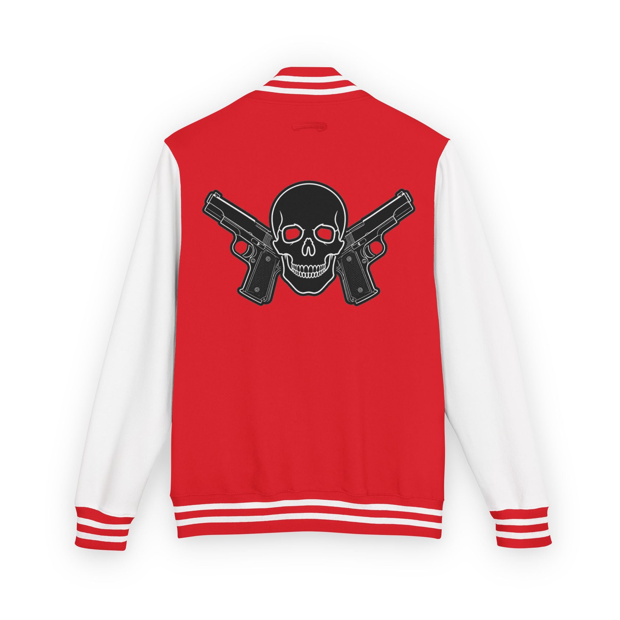 Alwayz packin front/ Alwayz Packin Skull and guns back Unisex Heavyweight Letterman Jacket