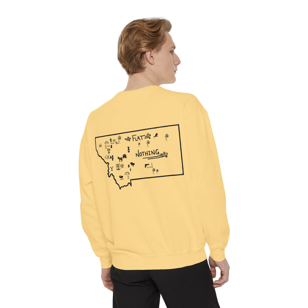 Montana (Not a Touron) Front/ Original Montana Map back Sweatshirt