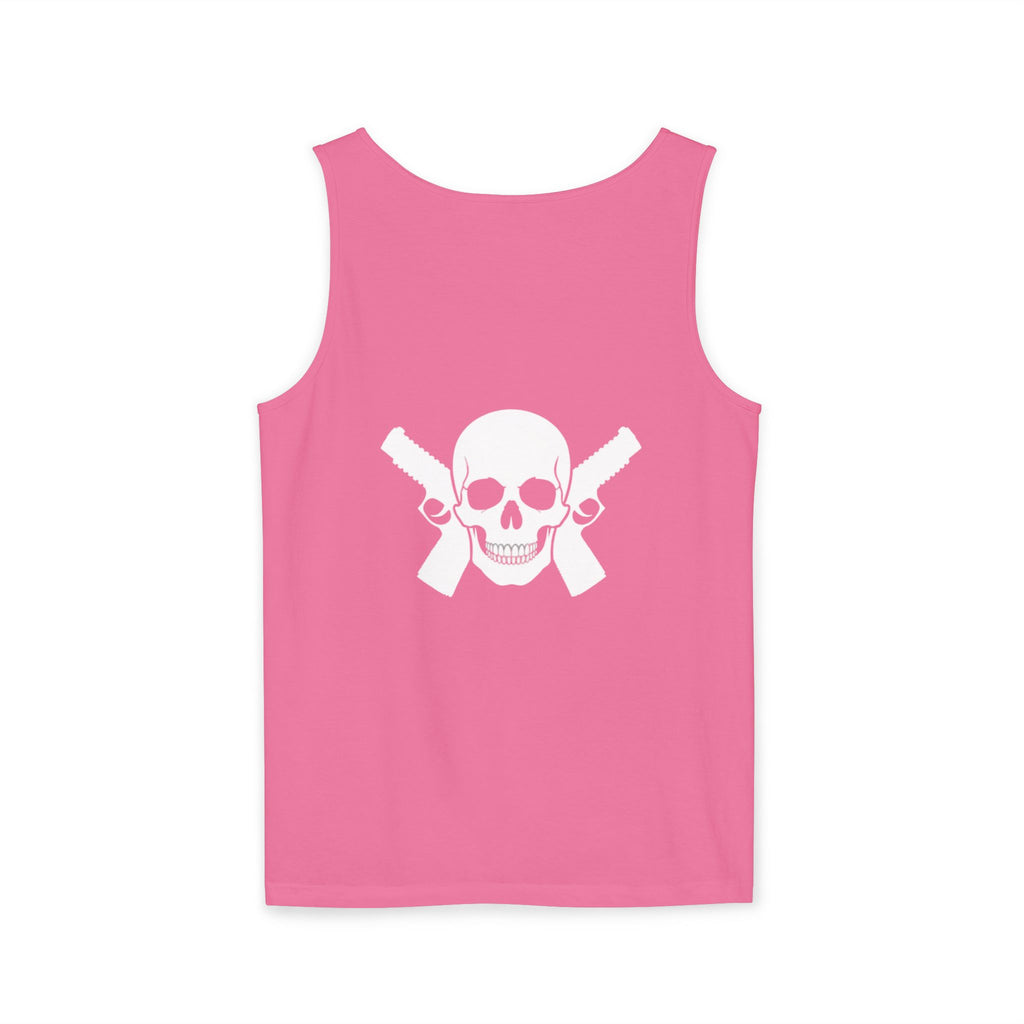 Alwayz Packin Heavy Metal Front Skull Guns back Tank