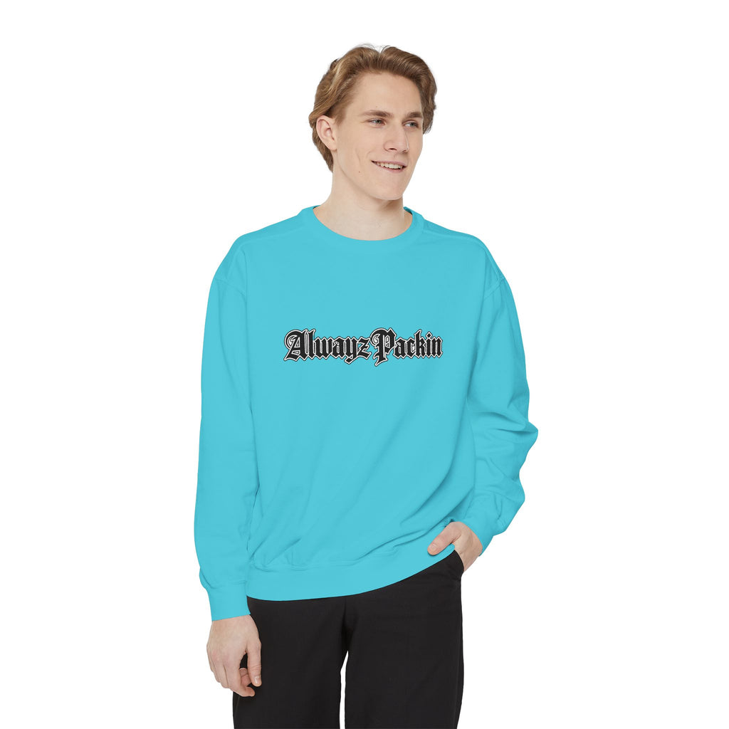 Alwayz Packin Front/ Skull and Guns with Rocker Back Sweatshirt