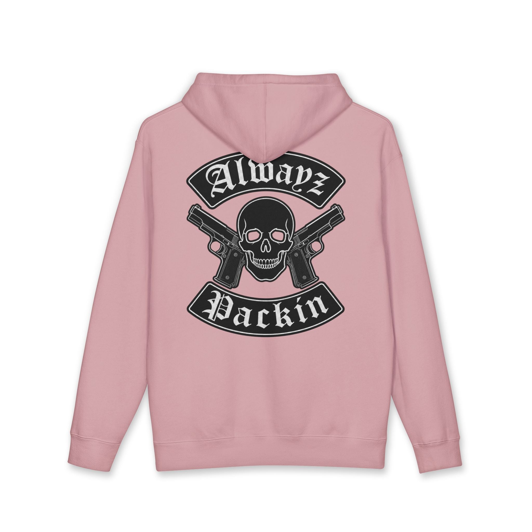 Alwayz Packin Front/ Skull and Guns Back with Rocker